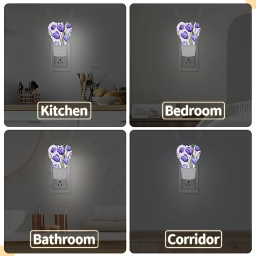 Lámpara de noche LED con sensor de luz 2 unidades miniatura 6