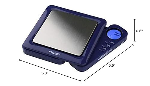 Vista 74 de AMERICAN WEIGH SCALES Serie Blade - Báscula digital de bolsillo de precisión - 650G X 0.1 G - (rojo) Rojo -,Gris,plateado,Azul,Camo,Negro,Cromado