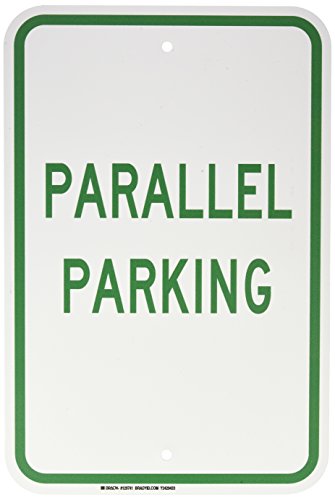 Panneau de signalisation Parallel Parking Brady 129741 vert blanc