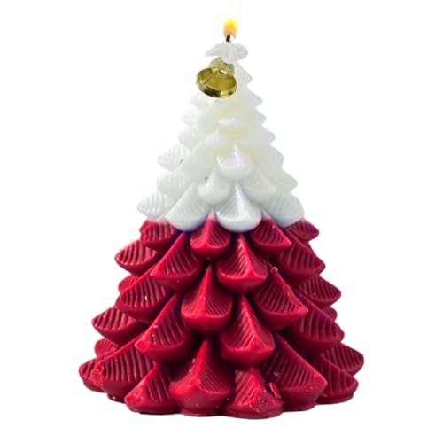 Mppchhn Velas Navideñas para el Árbol de Navidad | En Forma de Árbol de Larga Duración del Tiempo de Quema para Decoración,Velas Aromáticas Para El Hogar | para la Navidad el Halloween las Fiestas los