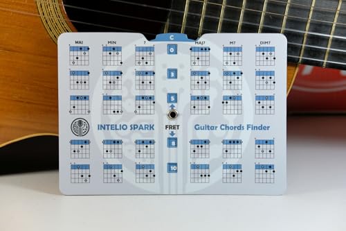 Intelio Spark Guitar Chord Finder - Pocket-Sized Laminated Chord Chart