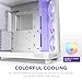 NZXT H6 Flow RGB Mid-Tower Airflow Case with 3 RGB Fans, Panoramic Glass Panels, and Cable Management - White