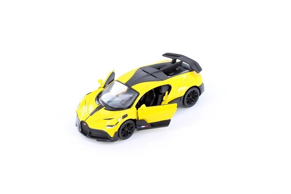 Easy Toys Car Model Compatible with Bugatti Divo. Scale Toy Car with Opening Doors, Car Modeling (Yellow)