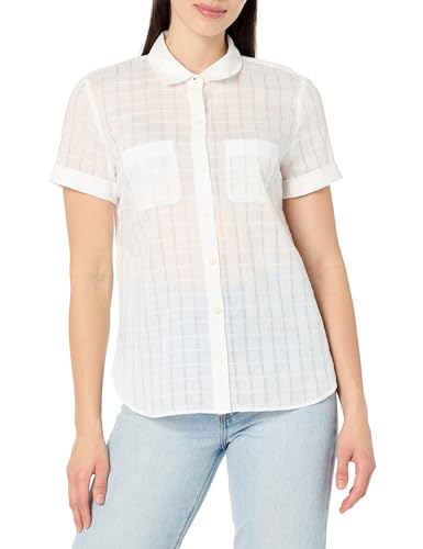 Chemise de camp à manches courtes boutonnée haut léger d'été pour femme active