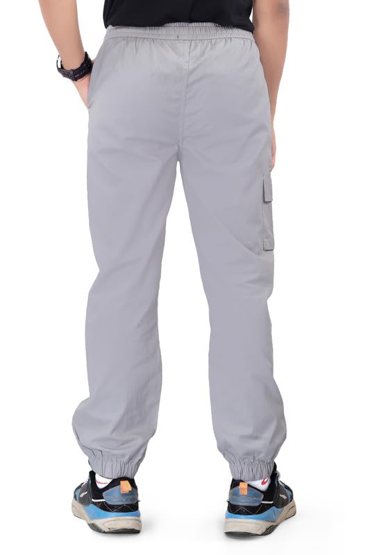 Image of Boys Cotton Basic Cargo Jogger Pants - Slim Fit - Available in L and XL