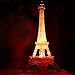 10 Inch LED Light Up Eiffel Tower, Built-in Color Changing Night Light, Battery Included Desk Lamp Centerpiece Cake Topper Decoration Gift