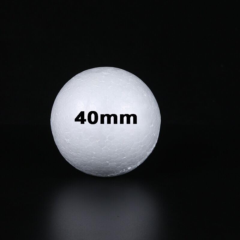 Round White OD Diamter 15/20/25/30/35/40mm Foam Ball Modelling Craft Sphere DIY for Child (10,25mm)