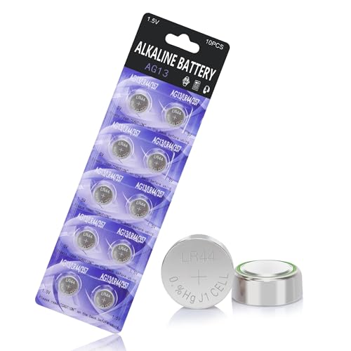 kunying LR44 Batteries 10 Pack L1154F AG13 357 303 SR44 A76 Premium Alkaline Battery 1.5V Button Coin Cell Battery for Watch Batteries