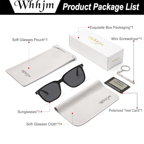 Image of Polarized Square Sunglasses for Men Ultralight Classic Retro Square Driving Shades UV400 Protection Sun Glasses