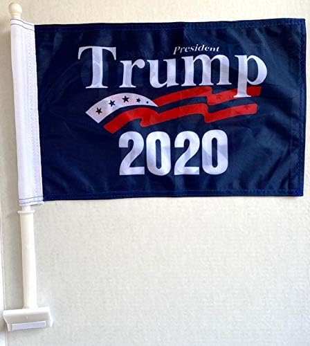 Americas & Americas Trump for President 2020 Double Sided Car Flag with Pole