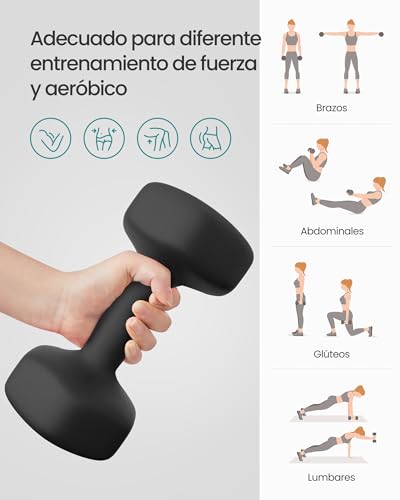 Mancuernas hexagonales con revestimiento de neopreno que evitan rodamiento en fitness 4