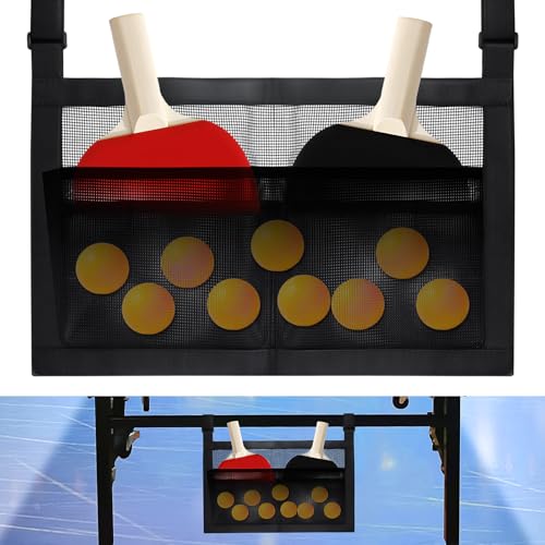 Under Table Tennis Ball Holder Under Table Tennis Racket Holder for Balls & Pickleball Paddles Pickleball Paddle Rack Organizer Holder Ping-Pong Paddle Holder for Tone Sound Rackets Globes Gear
