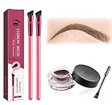 4D Hair Stroke Brow Stamp Brush, Eyebrow Hair Stroke Brush, Multifunction Ultra-thin Angled Realisti