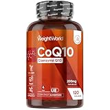Coenzyme Q10 200mg, 120 Gélules Vegan, Ubiquinone CoQ10 Précurseur de l'Ubiquinol Q10 Coenzyme sans Gluten et sans Stéarate de Magnésium, pour 4 Mois d'Approvisionnement