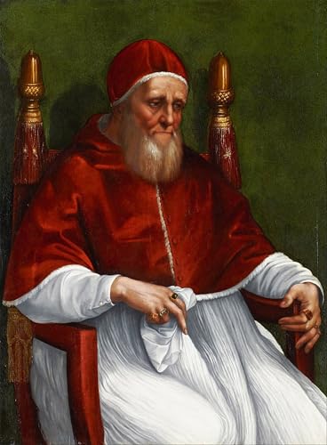 Image sur toile Portrait de Jules II par Raphael affiche impression d'art décoration murale