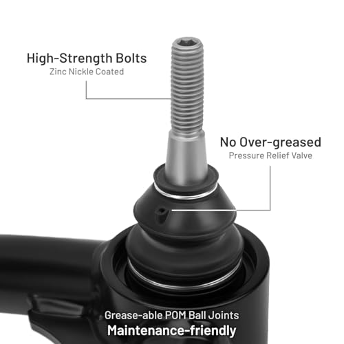 KSP 2021+ F150 Upper Control Arms, 2-4" Adjustable Front Lift Control Arm Compatible With F150 2021-26,Aftermarket Extended UCA With Greasable Ball Joint Replace Stock/Factory Fixed Angle Control Arm by KSP PERFORMANCE - Image 4