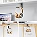 Yocice Headphone Stand Hanger,Headset Holder Mount,Hook with Strong Adhesive Tape for Headphones (H02-Black-1PCS)