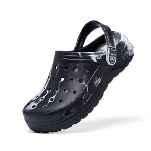 Image of Kids Boys&Girls Black Camouflage Clogs Children's Beach Shoes Classic Marbled Tie Dye Clog Little Kid