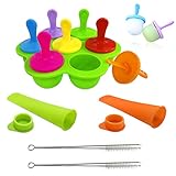 El paquete incluye: 1 pieza de helado verde de 7 agujeros en forma de mango de silicona, 2 unidades de hielo de silicona en forma de tallo y 2 cepillos de limpieza, este juego completo para hacer hielo en forma de tallo es resistente al calor y al frío, adecuado para jugo, yogur, pasteles, pudín y fruta, hacer helado a voluntad que desee.