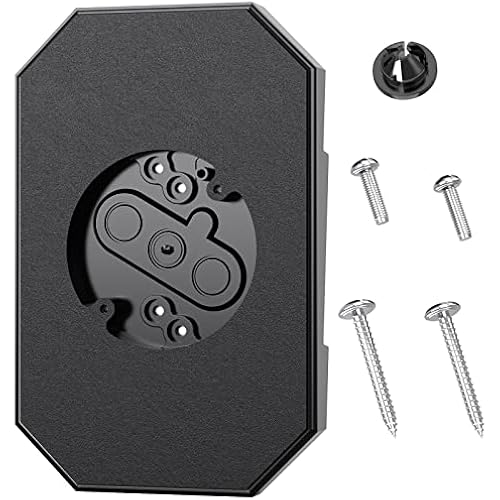 Siding Mounting Kit, Siding Mount Block, Outdoor Light Mounting Block with Built-in Electrical Box, Light Mount Plate for 4 inch and 1/2 inch Lap Double, Black