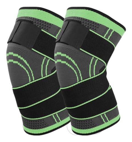 Kit Par De Joelheira Protetora Esportiva Faixa De Compressão Ajus...