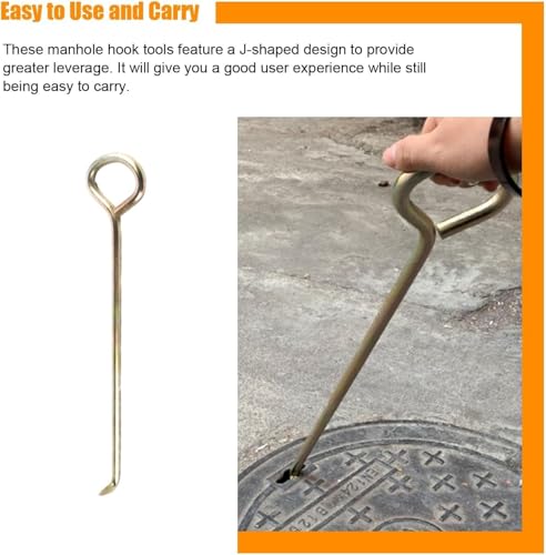 Ganchos elevadores para tapas de alcantarillado de alta resistencia 6