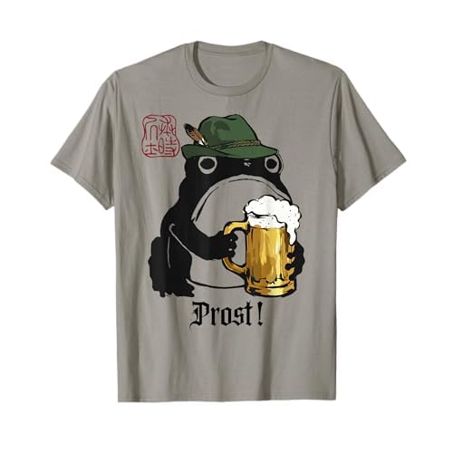 Mürrischer Frosch Lustig Prost! Deutsch Bier Anime Japanisch T-Shirt