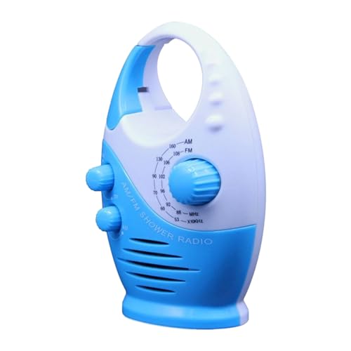 Kasmole Radio extérieure étanche,Radio FM Portable étanche - Radio Portable, Haut-Parleur léger pour, Salle de Bain, extérieur, Plage et Bain à remous