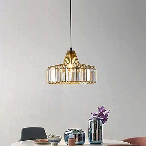 Chandelier minimaliste lumière luxe en fer et cristal vintage