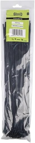 Nexus Nylon Cable Tie, 4.8 cm x 40 cm Size, Black (Pack of 100)