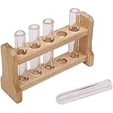 Dollhouse Miniature Test Tubes Set, 1:12 Scale Science Lab Accessories (3.8 x 1 x 2.8 cm)