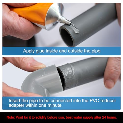 QUARKZMAN 25mm 4 Stück PVC 90 Grad Winkel Rohrverbinder, Reduzierverbinder Reduzierstück Rohrverschraubung Rohrkupplung Adapter für Garten Bauernhof Bewässerung Wasserrohr Armaturen, Grau