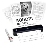 iDPRT tragbarer Thermodrucker A4 300DPI Bluetooth mobiler Drucker ohne Tinte für unterwegs drahtlosen Reisedrucker Kompatibel mit iOS/Android/Laptop für Büro, Schule, Fahrzeuge - schwarz