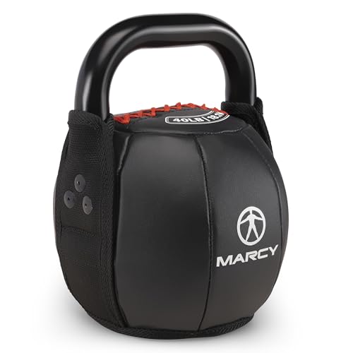 Marcy Soft Kettlebell with Handle for Weightlifting, Conditioning, Strength Training, Core Training for Full Body Workout 40lb SKB-040