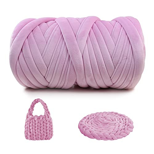 Chunky Yarn For Arm Knitting, Giant Soft Fleece Yarn Bulky Yarn For Throw Blanket Pillow For Weave Craft Crochet, Diy Sofa Bed Blanket Pillow Pet Bed And Bed Fence (Purple-(2.2Lbs)) #TOP6