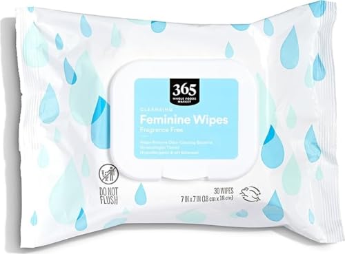 365 by Whole Foods Market, Cleansing Feminine Wipes, Fragrance Free, 30 Count