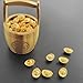 Metal Mini Chinese Yuan Bao 100pcs+20pcs Fake Gold Bullion Feng Shui Collectibles for Bring Wealth & Luck,Gold Ingot & Crystal Craft Decorations Christmas, Chinese New Year