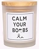 Funny Boob Candle, After Breast Surgery Gifts for Women, Calm Your Boobs, Birthday Gifts for Women, Mom, Wife, Sister, Girlfriend, Vanilla Scented Candle, Natural Soy Wax & Natural Essential Oils