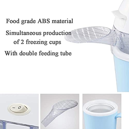 ATAAY Softeismaschine Topping Dispenser, Slush-Eismaschine mit Zwei Bechern für Zuhause, maschinenabnehmbarer… – Bild 7