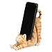 WHAT ON EARTH Cat Cell Phone Stand for Desk Cute Phone Holder for Desk Cat Desk Accessories for iPhone or Android, Orange Tabby