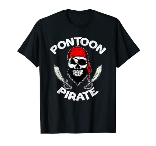 Pontón divertido pirata vintage marinero amante del barco pontón Camiseta