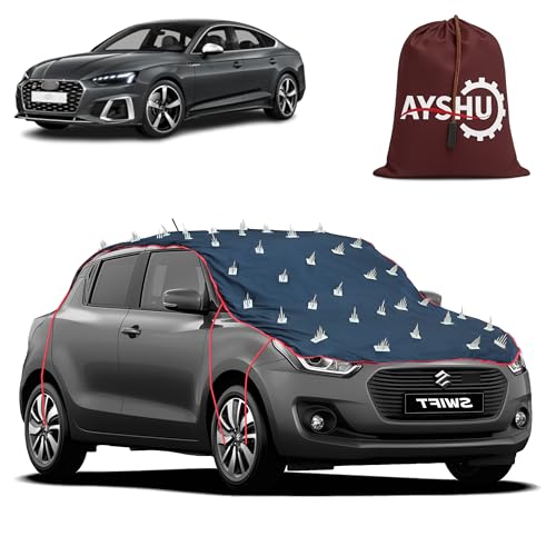 Image of AYSHU Water-Resistant Spike Car Cover for Audi S5 - Protects from Dogs, Monkeys, Dust, Sunlight & UV - Full Roof Universal Fit