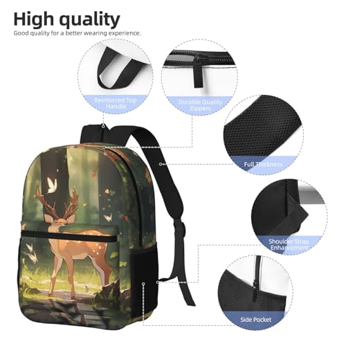 Bambi Large capacity backpack (17 inches), suitable for men and women, suitable for school, work, hiking, camping4