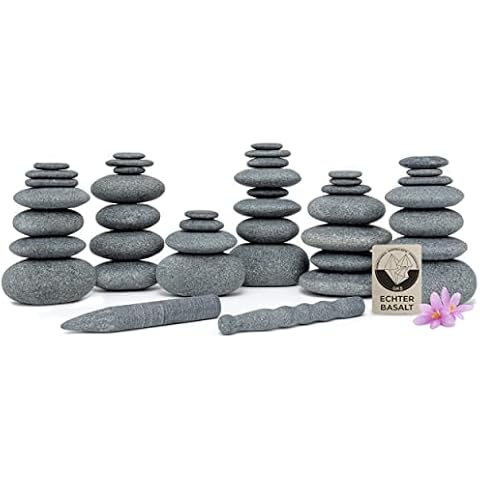 Hot Stone Massage Set EINSTEIGER mit 42 Hot Stones aus zertifiziert echtem Basalt Cover