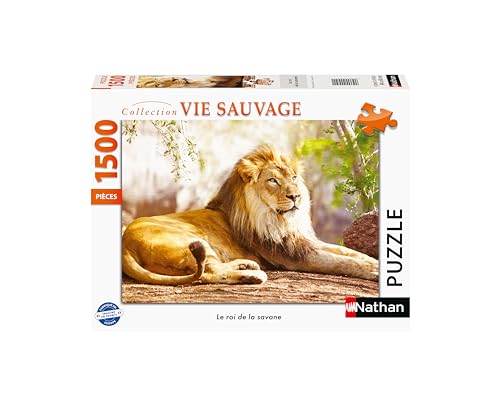 Puzzle 1500 pièces : Le roi de la savane Ravensburger Nathan - vue 3