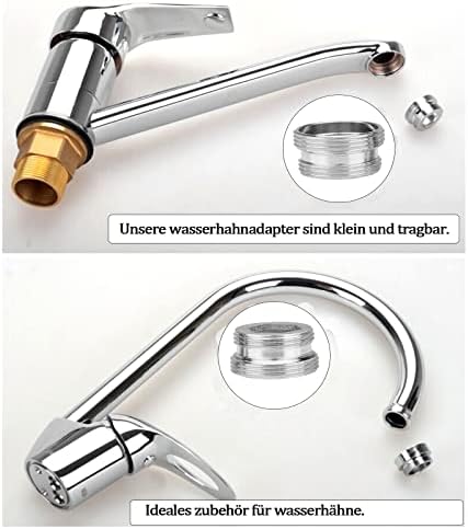 ENLACE Adapter do kranu M20 na M22, 2 sztuki gwintów zewnętrznych kran perlator złącze wtykowe odpowiednie do armatury kuchennej, oszczędzania wody, filtrów wody, węży
