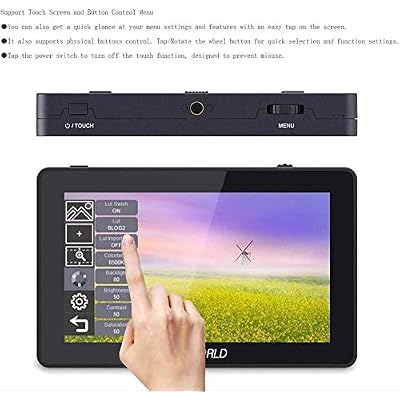 FEELWORLD F6 Plus V2 DSLR Camera Field Monitor Touch Screen 6 Inch 4K HDMI 3D IPS FHD1920x1080 Support Type-C Input,Video Monitor Focus Assist with Battery,Tilt Arm and 12V Adapter