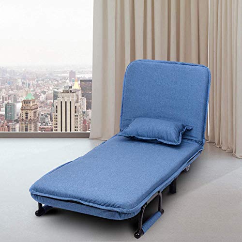 Sillón plegable azul miniatura 3