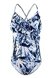 HowJoJo Big Girls One Piece Swimsuits Tye Dye Ruffle Bathing Suit Size 10/8-10