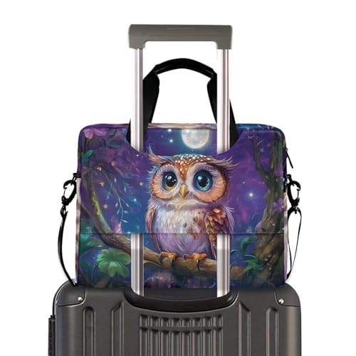 Maletín para portátil ALAZA Moon Tree Owl púrpura 13-15.6 pulg miniatura 4